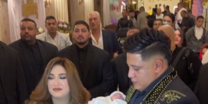 بالفيديو.. حمو بيكا يحتفل بسبوع ابنته